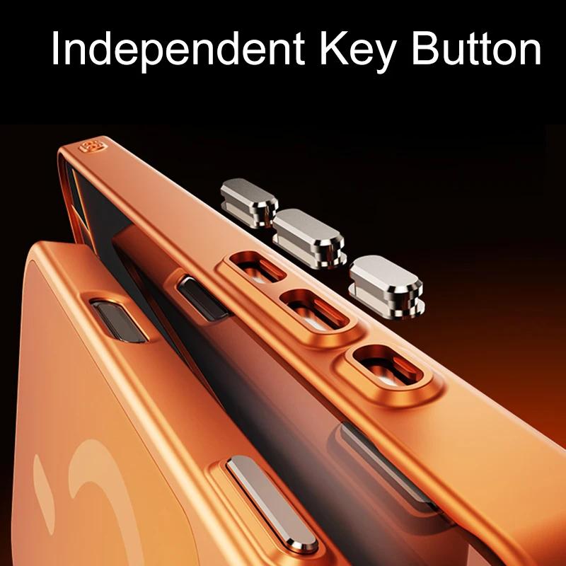 Original Matte For Magsafe Wireless Charge Nano AG Case for iPhone 17 16 15 14 13 Pro Max Tempered Glass Camera Protection Cover