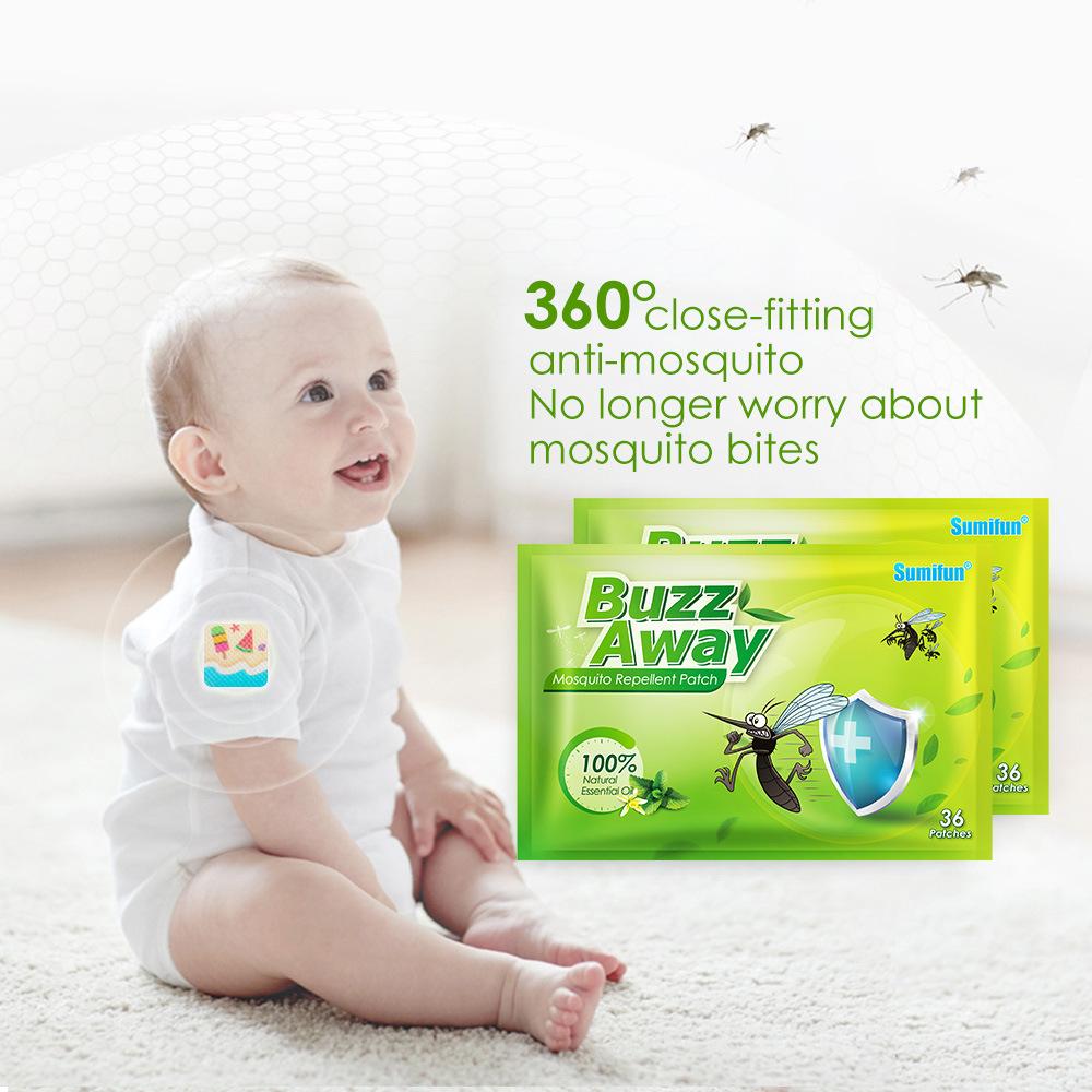 Sumifun 36 наклеек/сумка, летние мультяшные нетканые материалы, растительное масло, репеллент от комаров, травяной пластырь