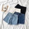 Брюки Классические и минималистичные модные универсальные женские свободные широкие брюки Тонкие джинсовые шорты с высокой талией и необработанным краем, летние, с открытой подкладкой, индивидуальность