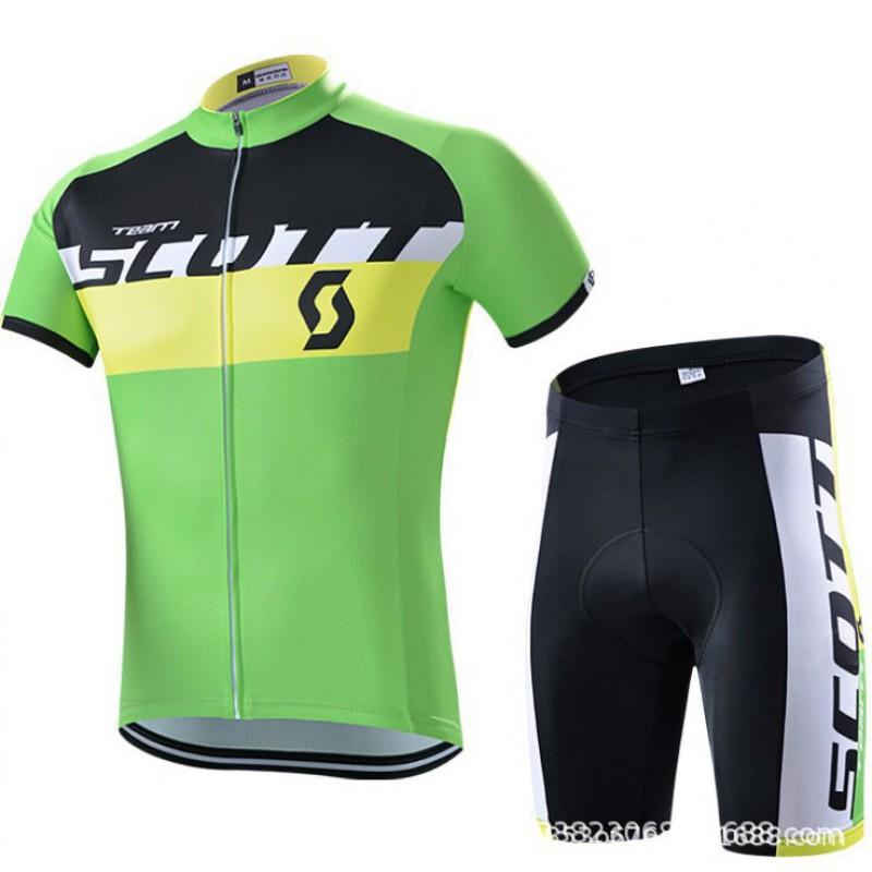 Mens Quick-Dry Cycling Jersey Set Short Sleeve Mountain Bike Outfit Team Edition