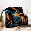 "Bugs Bunny Gold Chain Microphone Art Print"Blanket Flannel Throw Blanket for Sofa, Bed, Travel, Camping, Office