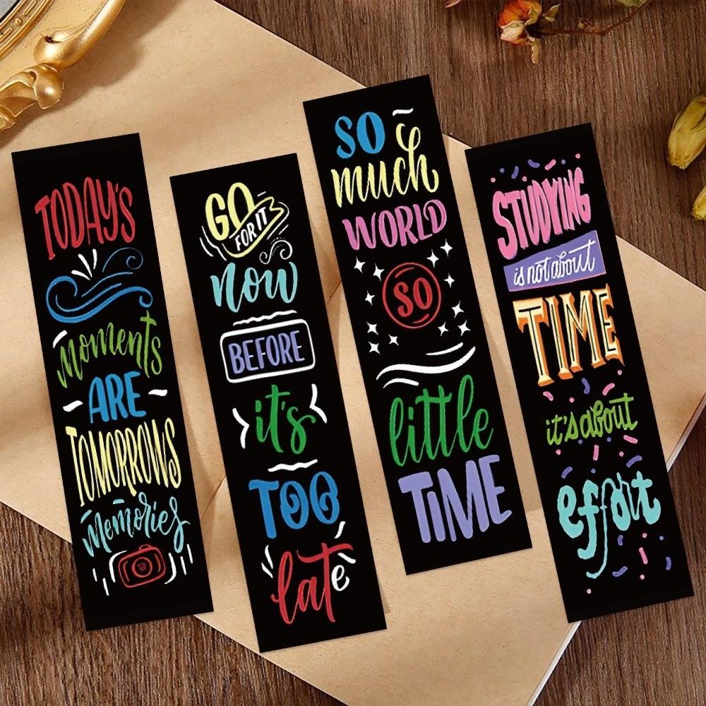 24/30PCS Set Butterfly Motivational Bookmarks Aesthetic Stationery Reading Book Clip Student Gift