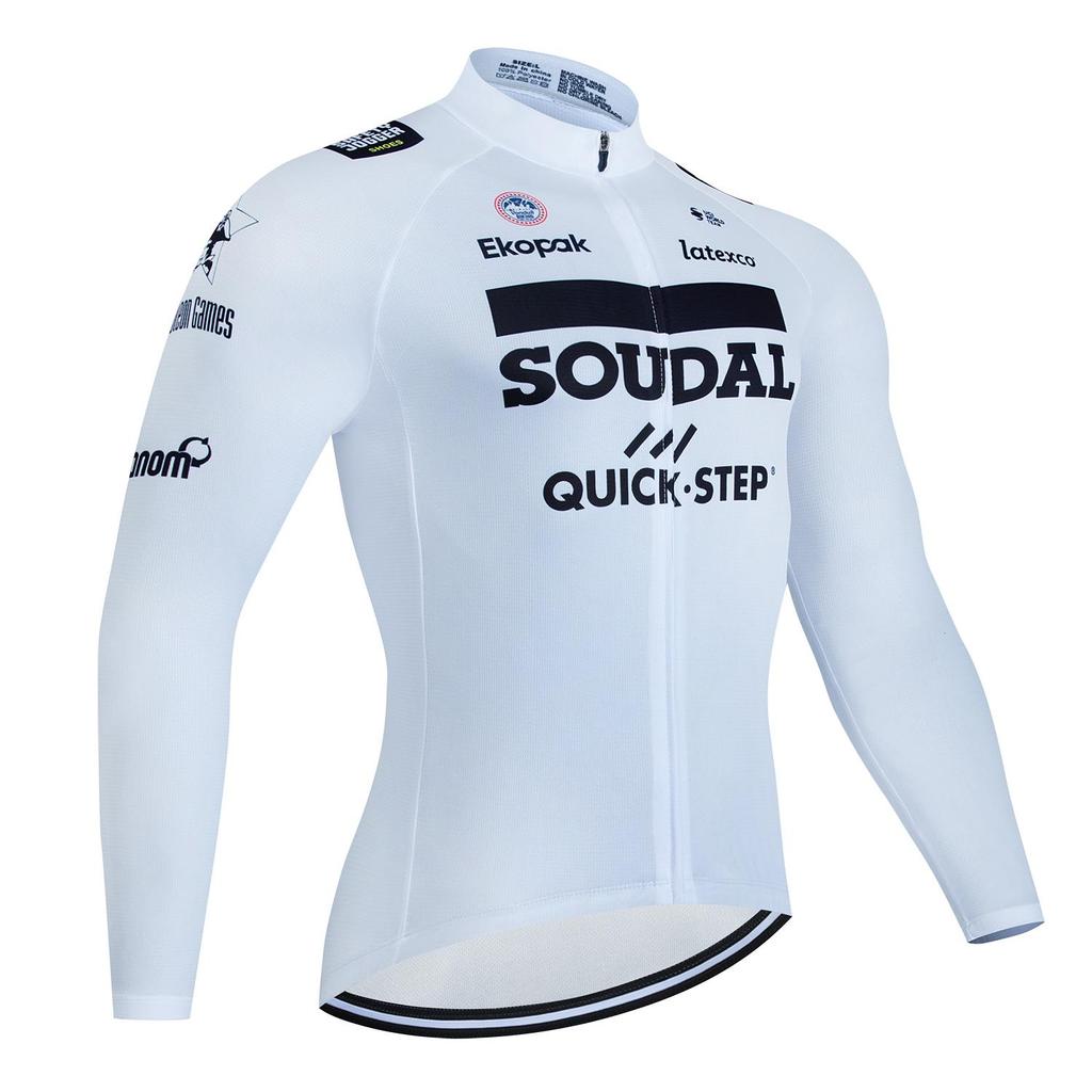 QUICK STEP Team Осенняя веломайка для мужчин с длинными рукавами Peo Велосипедная одежда MTB Maillot Ropa Ciclismo Спортивная форма для велосипедистов