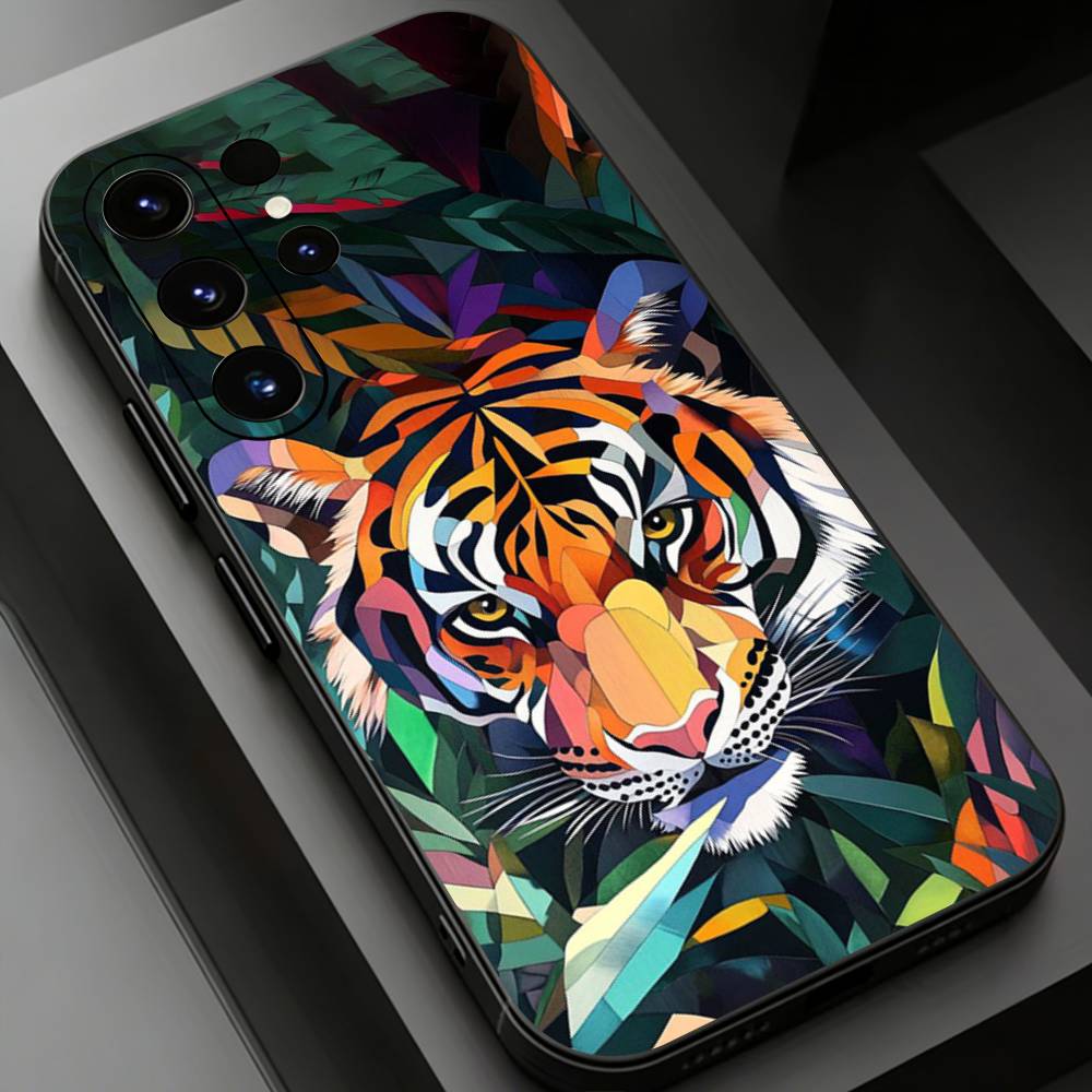 Стильный чехол для телефона с тигром и драконом для Samsung Galaxy S20,23 Ultra S24,22 Plus S25,26,21FE, чехол из ТПУ