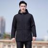 Teloroman Black Unisex Winter Warm Parka