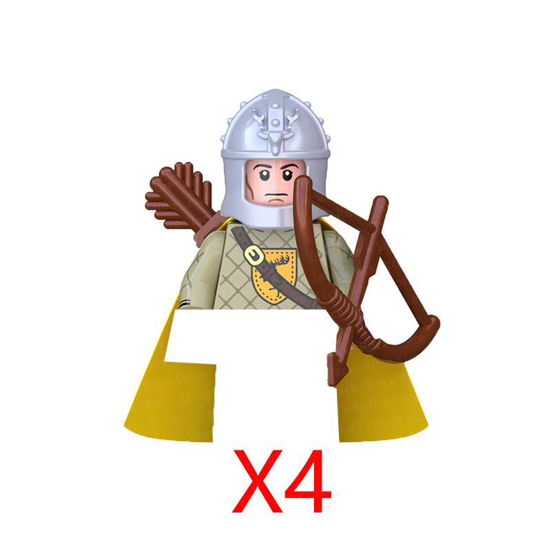 Военные Строительные Блоки Фигурки Солдат Подарки Игрушки Серия Кино Фантастика Средневековый Рыцарь Легион Оружие Щит Флаг MOC