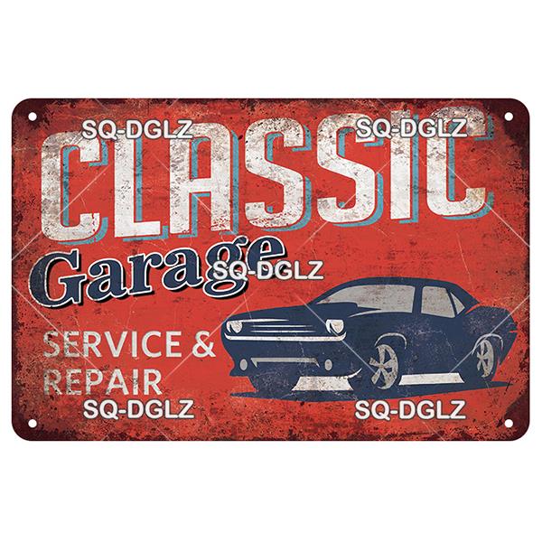 SQ-DGLZ винтажная металлическая вывеска, классические автомобили, жестяная вывеска, тарелка для гаража, магазина, домашний бар, дверь, Настенный декор, наклейка, украшение, табличка, постер