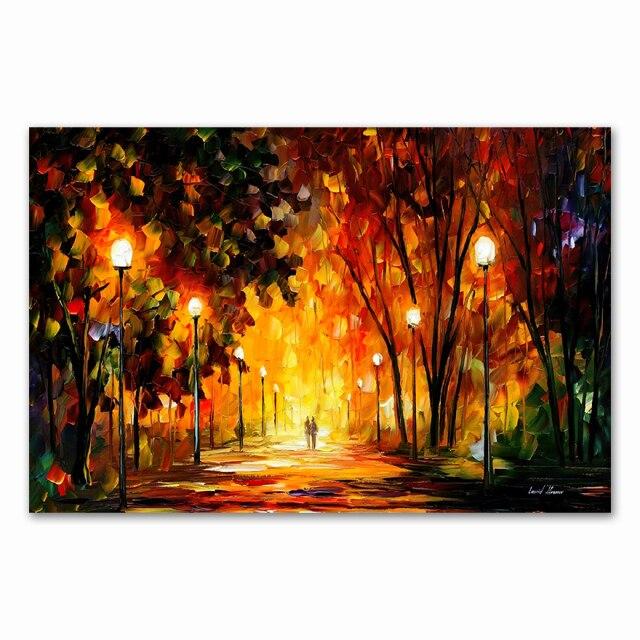 Coloring Hand - Painted Oil Painting Landscape For The Living Room Wall Art Home Decoration Abstract Without Frame