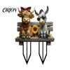 Декор Садовая Радость, Сказочный Колышек, 2D Акриловая Милая Животная Садовая Фигура, Украшения для Открытого Пространства, Сказочный Домик, Украшение для Патио, Клумбы, Колышки для Газона