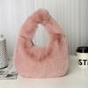 Simple Autumn and Winter Underarm Dumpling Bag Women's Bag Fashion Handbag Messenger Bag Plush Bag