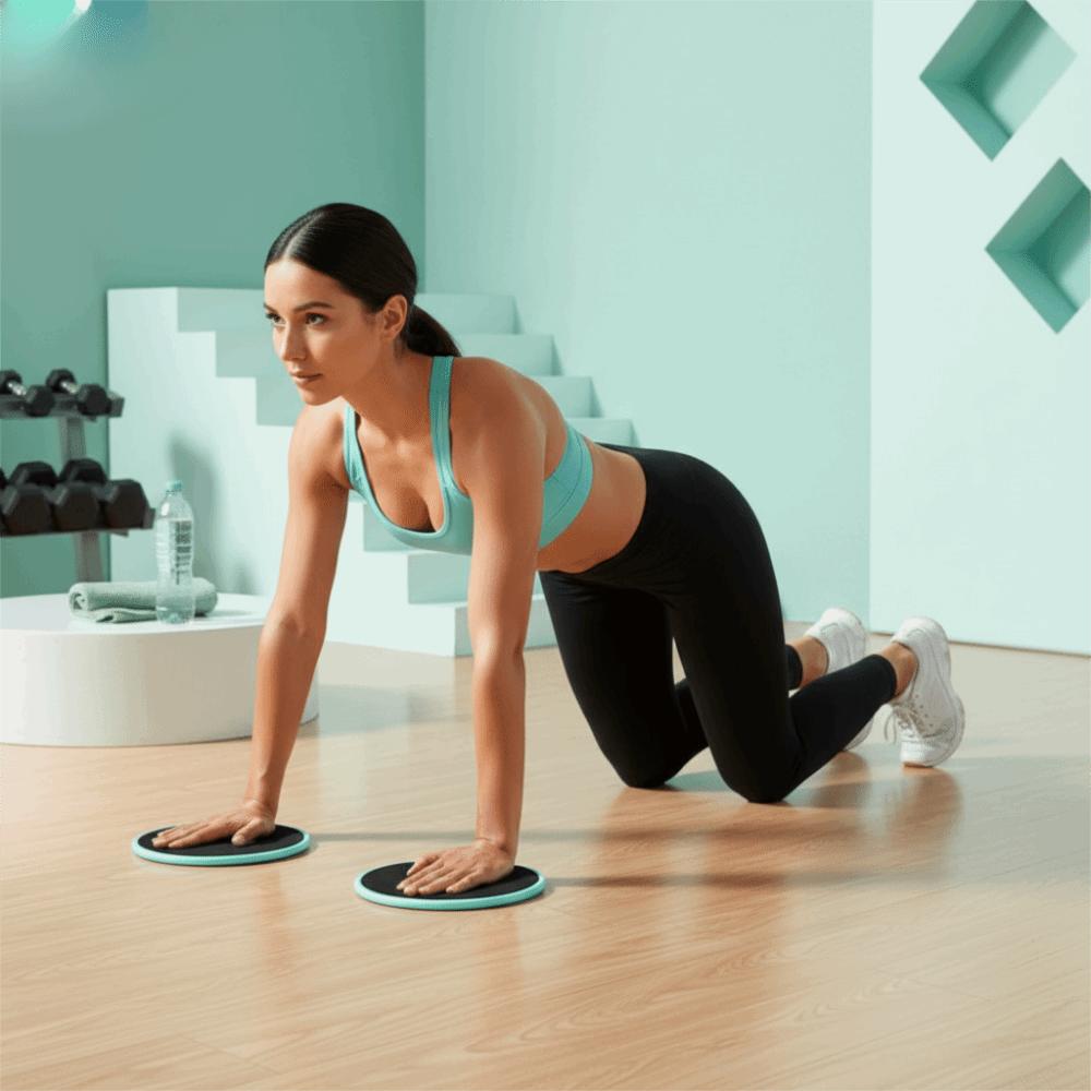 2pcs Solid Color Yoga Sliding Discs Enhanced Abdominal Muscle Core Slider Discs Fitness Training
