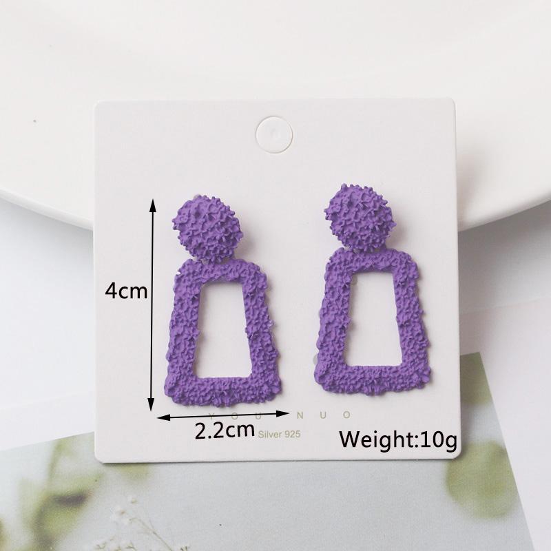 Purple Women Dangle Earrings Small Round Unusual Earrings Flower Butterfly Hanging earrings pendientes