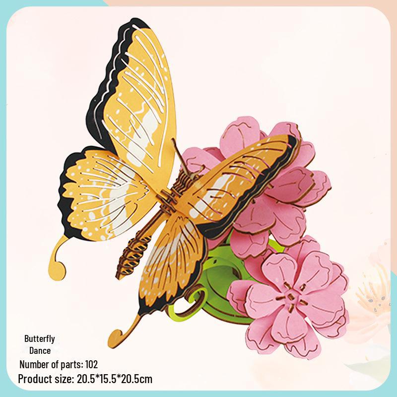 Милые животные DIY 3D деревянная головоломка для детей