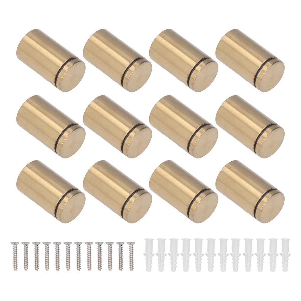 12Set Stainless Steel Standoff Screws Advertising Nails Wall Standoff Sign Holders Screws for Acrylic Support