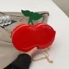 Women's Funny Cherry Shape Shoulder Crossbody Bag Cute Personalized Chain Design Small Purse and Handbag CLE