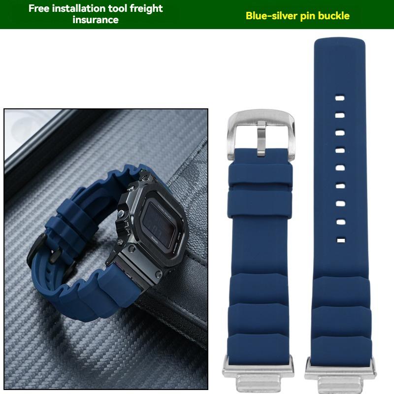 Для Casio Маленький Квадратный GW-B5600 GW-M5610 DW5600 GA2100 GM5600 Высококачественный Мягкий Силиконовый Металлический Преобразователь Мужской Ремешок для Часов