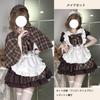 CAWILXHA Lolita Maid Cosplay Sleeve Detective Lolita Dress with Apron and Cute Forest Girl Costume for Popular for High School Entrance and Cultural