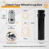 MIKKUPPA 23PCS 1/2-20 Steel Spline Wheel Lug Nuts Closed End with Socket Tool – Black/Chrome Wheel Nuts Kit for Car Truck SUV