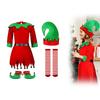 Christmas Elf Girls Costume Set Santa Helper Costume Xmas Festive Cosplay Outfit