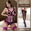 Sexy lace perspective pure desire uniform seduction one-piece pajamas hot no-take lingerie