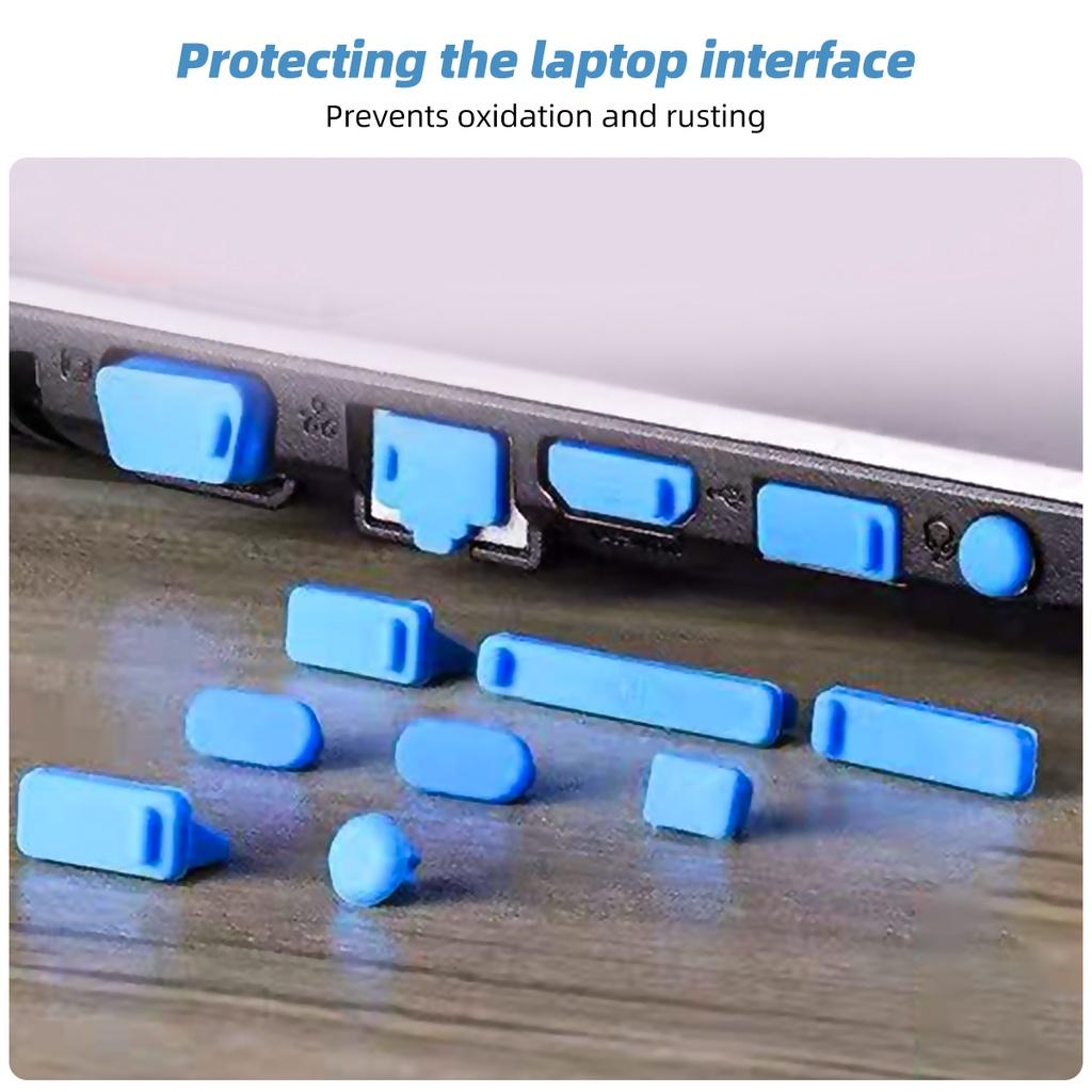 FONKEN 16pcs/set Anti-dust Plug Notebook Dustproof Stopper Laptop Universal USB Silicone Dust Plug Computer Interface Waterproof Cover