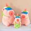 Новая кукла весенне-розовая кукла капибара вишневый цвет капибара плюшевая игрушка бейсбол школьный рюкзак