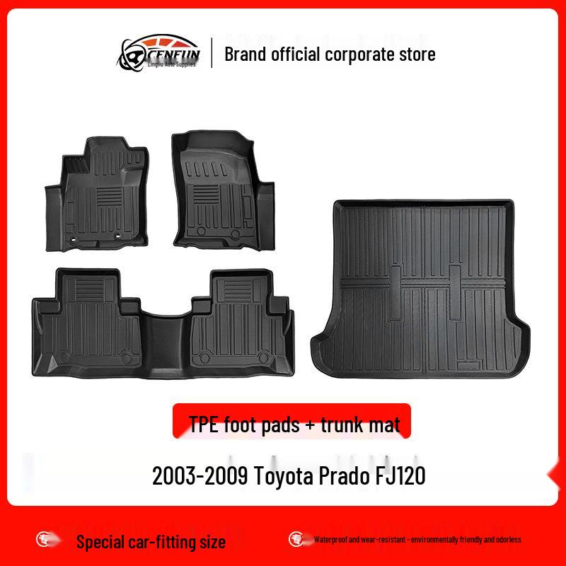 Коврики TPE для пола и багажника для 03-09 Toyota Prado FJ120/Lexus GX470
