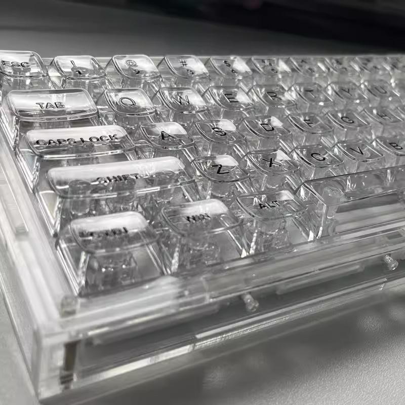 Xiaomi 132 Keys Crystal Transparent Keycaps For MX Switch Mechanical Keyboard Similar SA Profile Keycap ISO Enter RGB backlit Key Caps
