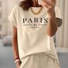 Women Summer T Shirt  Print Paris  Short Sleeve Tees Casual   Printed  Tops