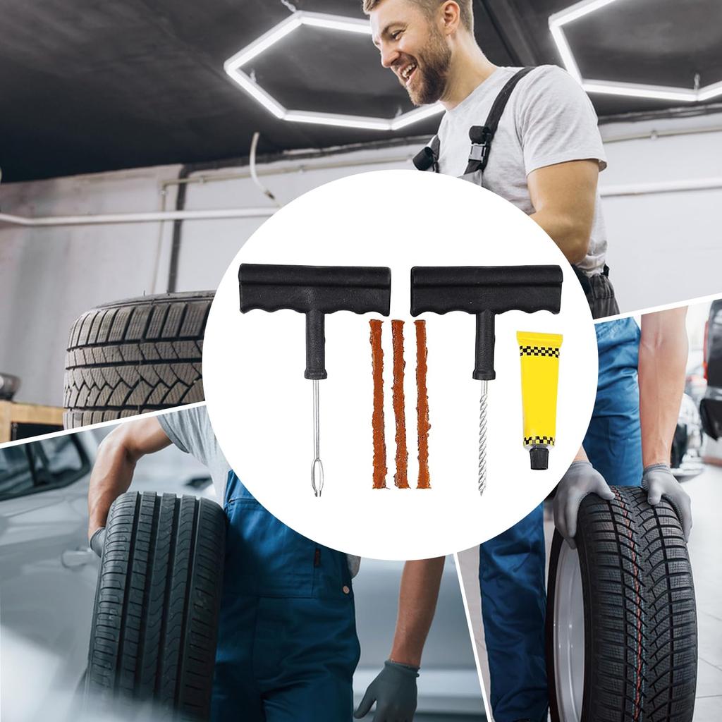 Tire Repair Kit - Puncture Repair Plug Tool, Multifunctional Compact Car Tool, Motorcycle Accessories,