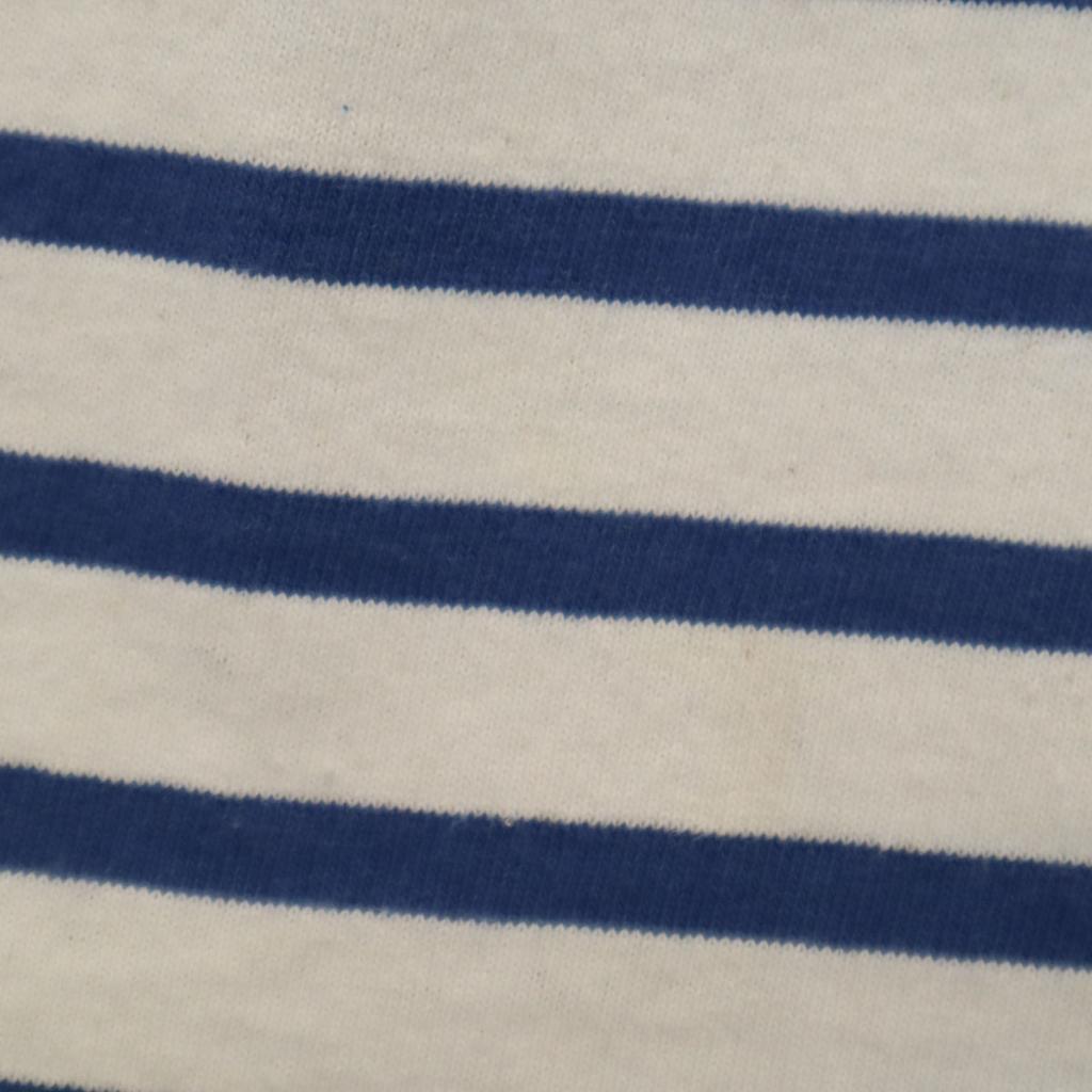 Orcival Made In France Border Pattern Short Sleeve Boat Neck Basque Shirt Women Used