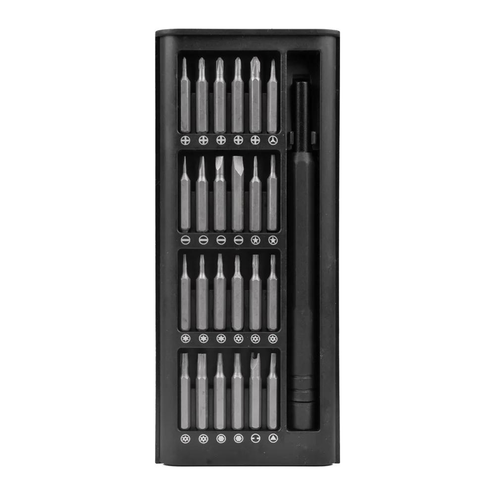 Набор отверток 25 в 1, магнитные биты Phillips Torx Hex Precision DIY, разборный мини-футляр для инструментов для умного домашнего ПК, ремонта телефона