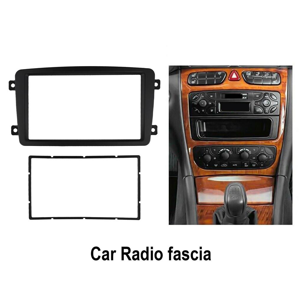 High Quality Car Radio Fascia For Mercedes W203 W209 Stereo Dash Frame 2 Din Car Radio Fascia DVD Panel Frame DVD Panel Frame