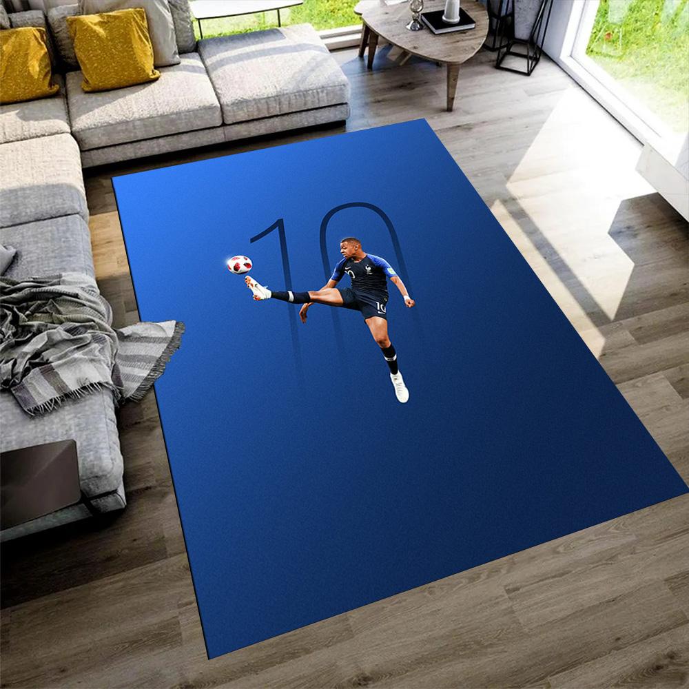 Star Player Kylian Mbappé Floor Mat Suitable for Decorate room Hallway Balcony Entryway Anti-slip Rug Anime Office Decor Gift for Festivals