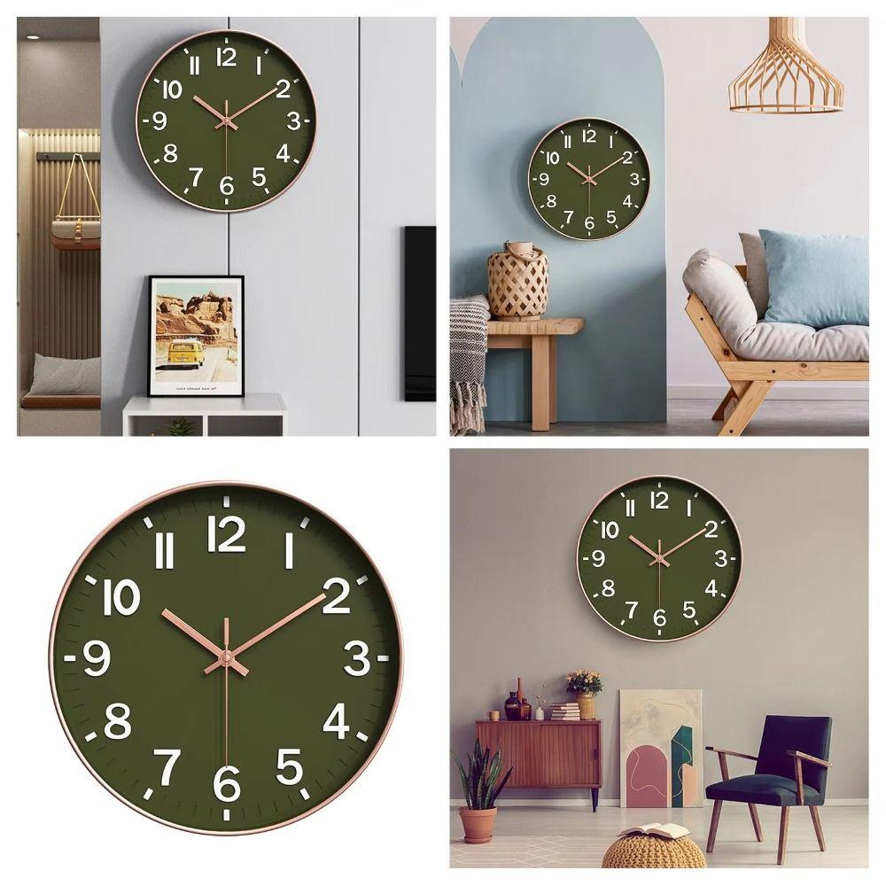 Silent Wall Clock Round Hanging Watch Living Room Decoration Quartz Wall Clock Hotel