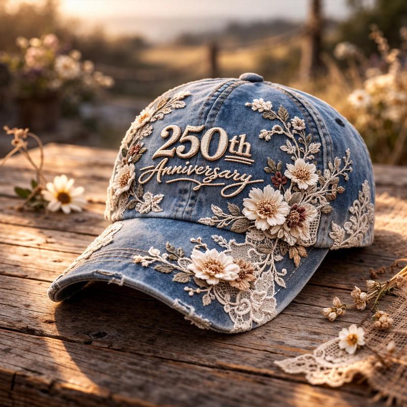 250th Anniversary 3d Printed Baseball Cap With Curved Brim For Casual Wear
