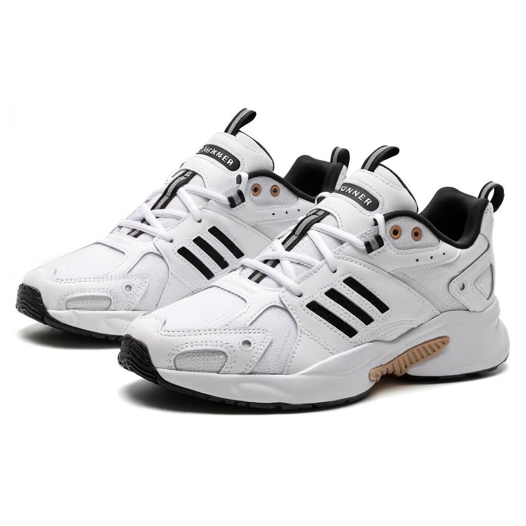 adidas JZ Runner Ткань Кожа спилка Универсальные Амортизирующие Прочные Низкие Повседневные Кроссовки Унисекс Белые Черные IH6362