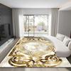 Роскошный ковер с золотой рамкой для гостиной, европейский стиль, высококлассные ковры для столовой, ковры большой площади, моющийся, нескользящий, коврик для ног для спальни