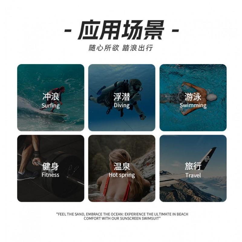 Mens UV Protection Rash Guard Set Long Sleeve Top Pants Quick Dry Swimwear Snorkeling Surfing Water Sports