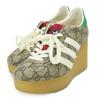 Used Sneakers Gajeel 725655 Adidas Collaboration 34 GG Supreme Canvas/leather Beige Green JP Size Around 8.7"