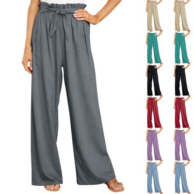 Женские модные свободные однотонные повседневные брюки