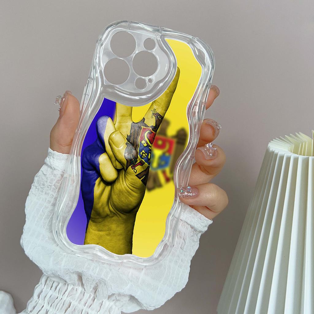Ae94 Республика Молдова Флаг Защитные чехлы для телефонов для Apple iPhone 16 15 14 13 Pro Max 11 12 mini XR 7 8 6s Plus XS Max SE Wave TPU задняя крышка