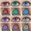FUNSACHY Аниме Цветные Контактные Линзы Для Глаз Косплей Цветные Линзы Синие Сумасшедшие Линзы Хэллоуин Красота Макияж Глаз Линзы 1 Пара