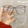 Очки для коррекции зрения с диоптриями и защитой от излучения, новые очки для коррекции близорукости с большой оправой, женские очки для коррекции зрения с защитой от синего света