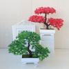 Easy Maintenance Artificial Flower Mini Bonsai Plastic Plant Realistic Design