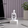 Статуэтка Мыслителя с гладким краем, Современная абстрактная скульптура, 3D-печатная статуэтка, Коллекционная фигурка для дома, офиса, книжной полки, рабочего стола