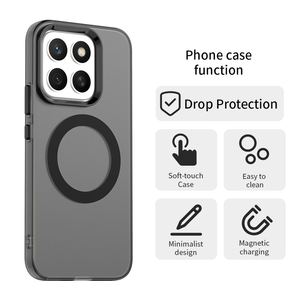 Магнитный беспроводной зарядный чехол для Honor X8c, чехол, конфетные цвета, прозрачная задняя крышка, коке