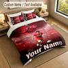 3Pcs Bedding Set Custom Name Text, 1 Sheet 2 Pillowcases Home Bed DecorMohamed Salah