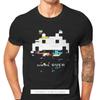Мужская футболка Glitch Space Invaders Аркадный шутер С круглым вырезом Топы 100% Хлопок Футболка Юмор Идея для подарка