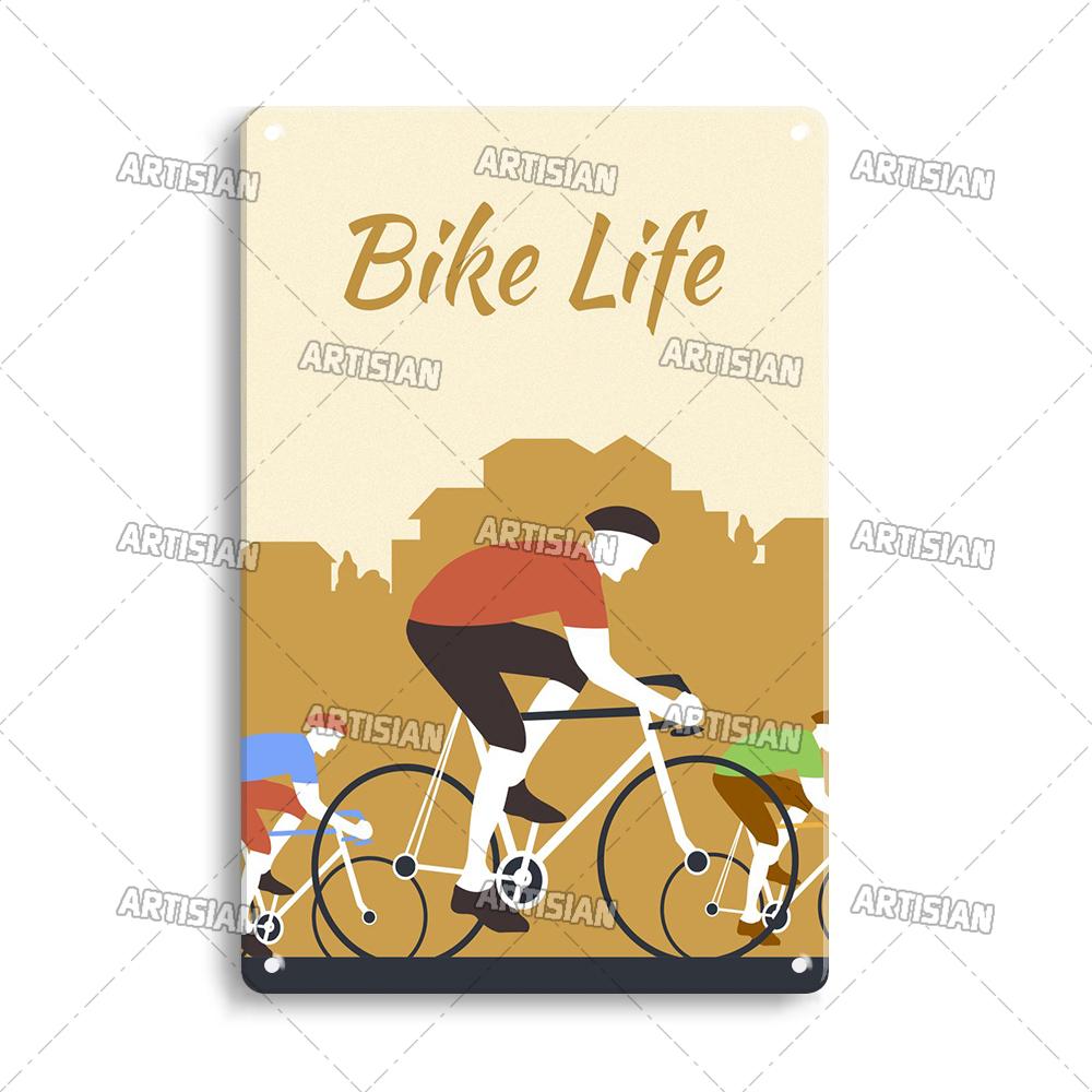 Артизанальный велосипедный металлический знак, велосипедный постер, декоративная тарелка для езды на велосипеде, настенный декор, гараж, бар, паб, клуб, отель, кафе, кухня